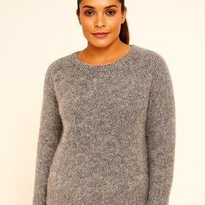 Buffalo David Bitton Womens Gray Sparkly Sweater Size L